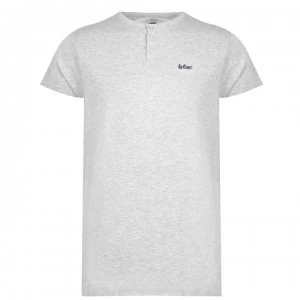 Image of Lee Cooper Essentials 3 Button T Shirt Mens - Grey Marl