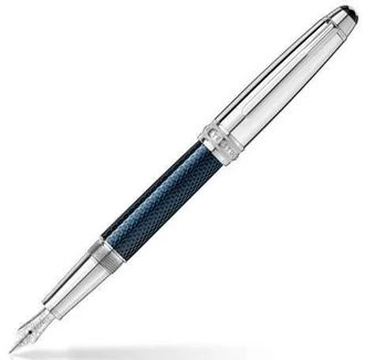 Image of Mont Blanc - Meisterstuck Solitaire Doue Blue Hour Classique Fountain Pen - Fountain Pens - Blue