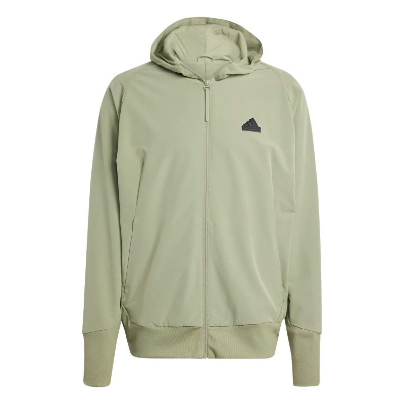 Image of adidas Mens Z.N.E. Full Zip Tracksuit Top Green male L