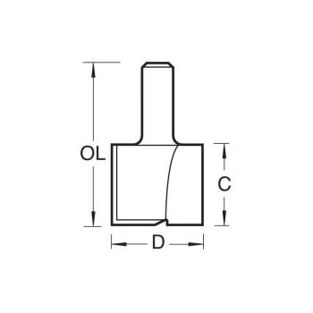 Image of Trend - 4/12X1/2 2 FLUTE CUTTER 38.1 MM DIA.