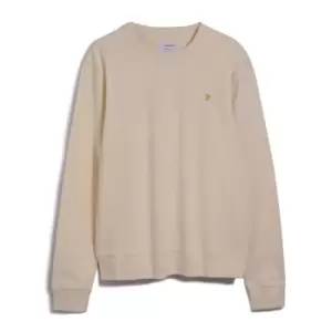Image of Farah Tim Crew Sweatshirt - Cream