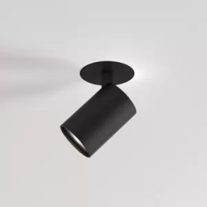 Image of Ascoli Flush Fire-Rated Spotlight Matt Black, GU10