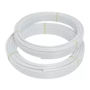Image of PolyFit FIT2522B 22mm x 25m Coil Barrier Pipe - White - Polypipe
