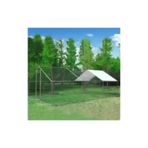 Image of Chicken Run Cage 3X6X2M CRC03 Metal Hammered Silver