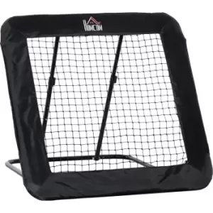 Image of HOMCOM Football Training Net, Target Goal W/ Adjustable Angles - Black - Black