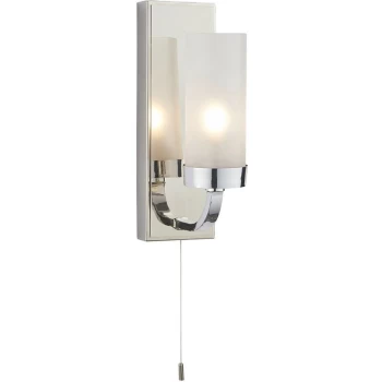 Image of Merano Fori Bathroom Wall Lamp Chrome Plate & Frosted Glass IP44