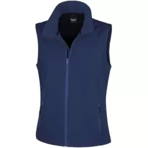 Image of Result Womens/Ladies Core Printable Soft Shell Bodywarmer (L) (Navy)