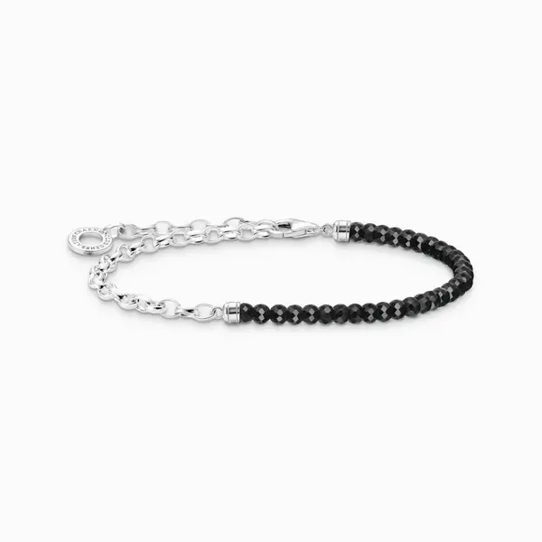Image of Thomas Sabo Charm Club Charming Ladies Black Bracelet A2100-130-11-L19