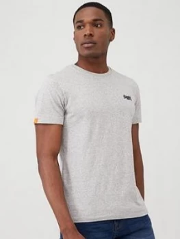 Image of Superdry Orange Label Vintage Embroidery T-Shirt - Grey, Size XL, Men