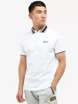 Image of Barbour International Aintree Tipped Polo Shirt - White Size M Men
