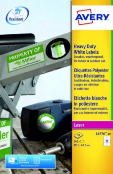 Image of Avery HD Label 99.1x42.3mm 12 per sheet PK240