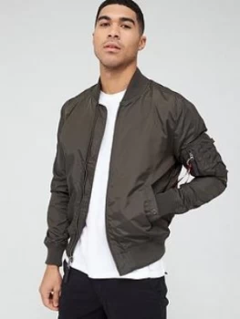 Image of Alpha Industries Ma-1 Tt Bomber Jacket - Grey, Size L, Men