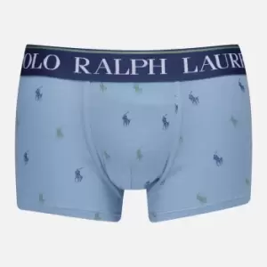 Image of Polo Ralph Lauren Mens All Over Print Single Trunks - Blue Note - S