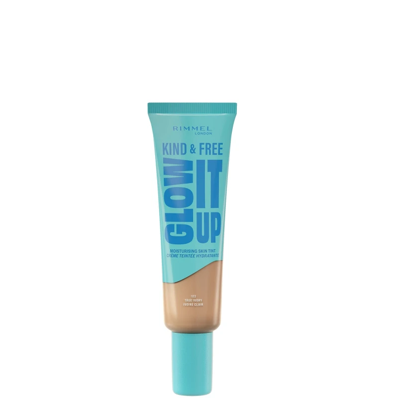 Image of Rimmel London Kind & Free GLOW IT UP Moisturising Skin Tint 30ml (Various Shades) - 103 True Ivory