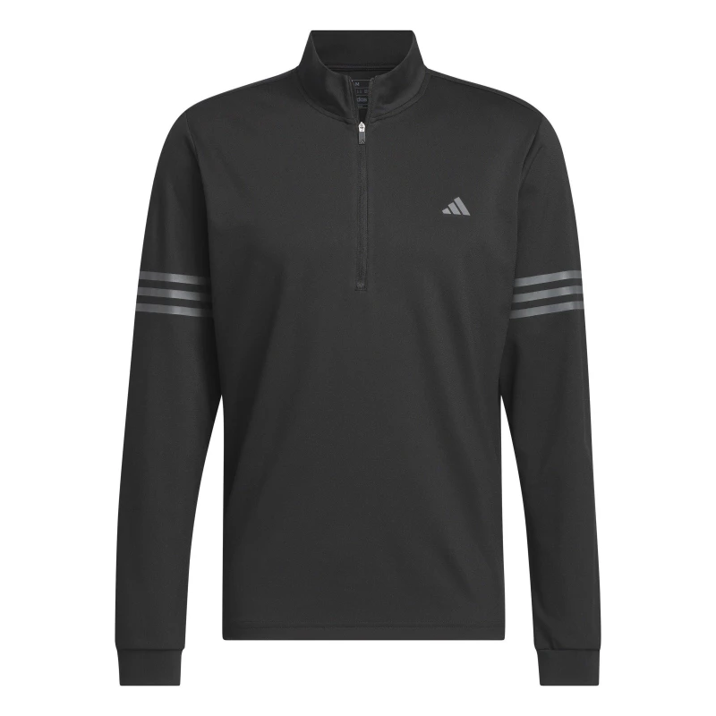 Image of adidas 3 Stripe Zip Top Mens - Black XS