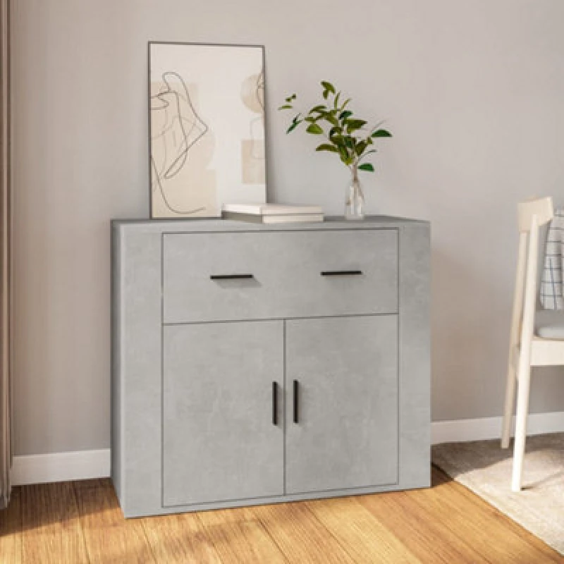 Image of Vidaxl Sideboard Concrete Grey 80X33X70 Cm Engineered Wood