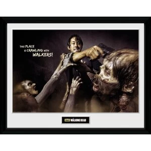 Image of The Walking Dead Glenn Attack Framed Collector Print