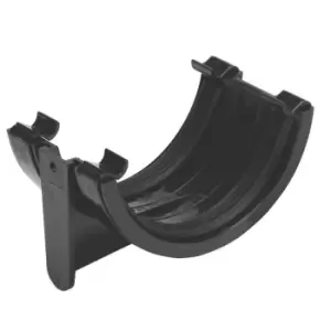 Image of Polypipe Half Round Gutter Union Bracket - 112mm - Black