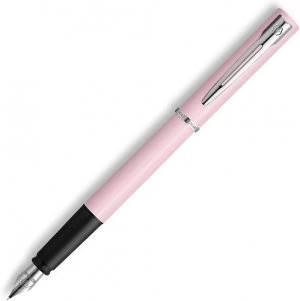 Image of Waterman Allure Macaron Pink Pastel Lacquer Fountain Pen Fine Nib Blue