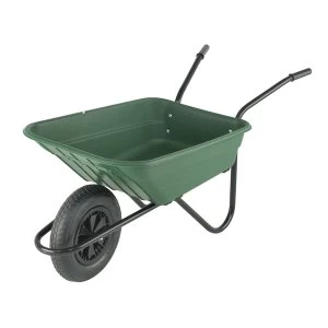 Image of The Walsall Wheelbarrow Company 90L Wheelbarrow in a Box - Green