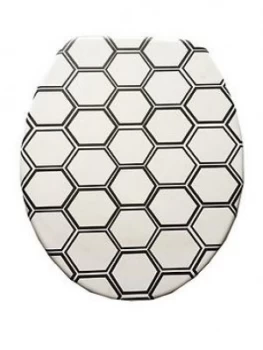 Image of Aqualona Honeycomb Wooden Toilet Seat