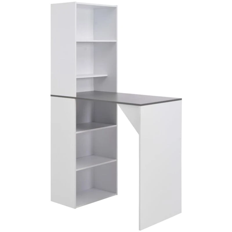 Image of VIDAXL Vidaxl - Bar Table with Cabinet White 115x59x200cm 280231