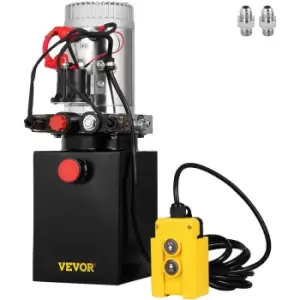 Image of VEVOR Hydraulic Pump 12V DC Double Acting Hydraulic Power Unit 4L Steel Tank Hydraulic Pump Power Unit for Dump Trailer Car Lifting