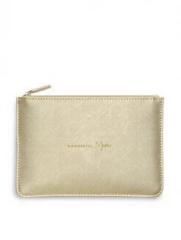 Image of Katie Loxton Perfect Pouch Wonderful Mum Metallic Gold 16 X 24Cm