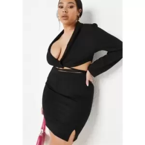 Image of Missguided Ls Shirt Wide Leg Pj Set - Black