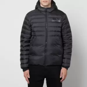 Image of EA7 Logo Detail Quilted Shell Puffer Jacket