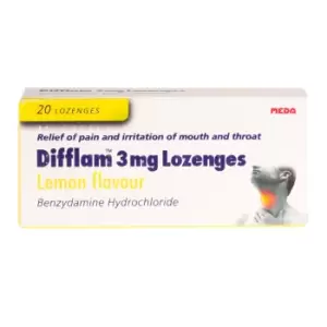 Image of Difflam 3mg Lozenges Lemon Flavour
