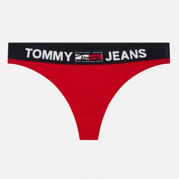 Image of Tommy Jeans Womens Organic Recycled Thong - Primary Red - S