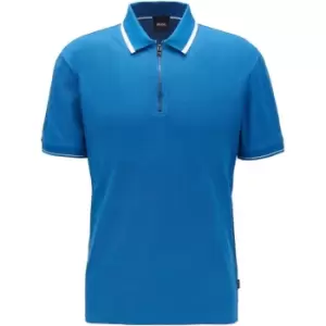 Image of Boss Polston Short Sleeve Polo Shirt Mens - Blue