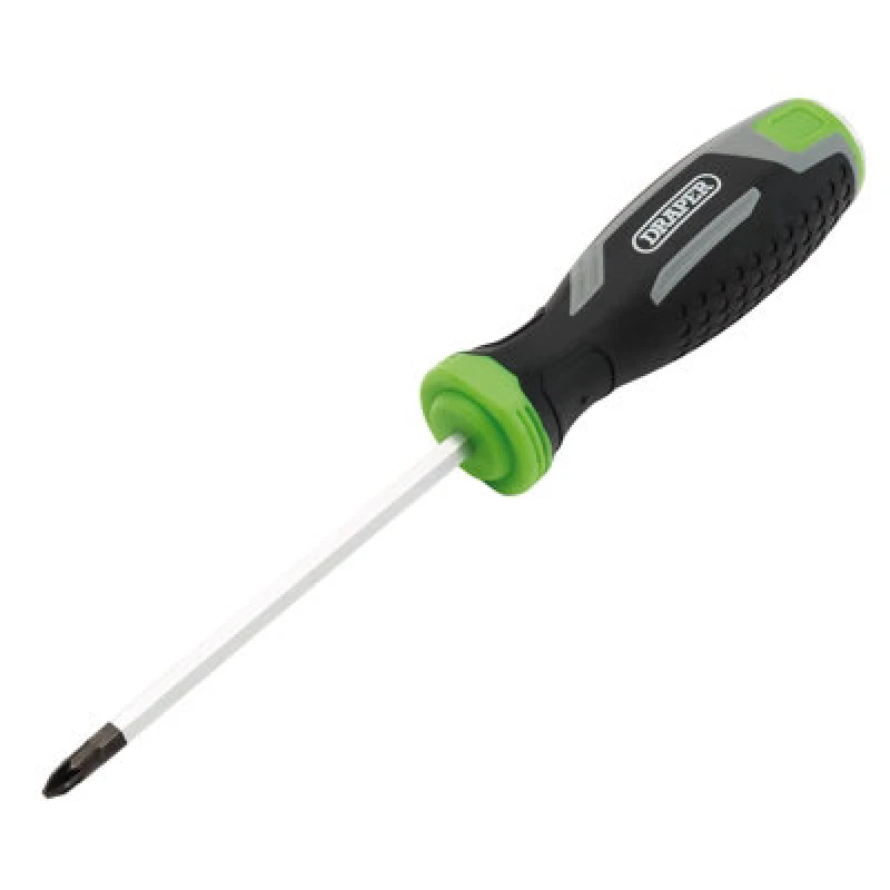 Image of Draper 13447 Pound Thru Pozi Soft Grip Screwdriver, PZ1 x 100mm 13447