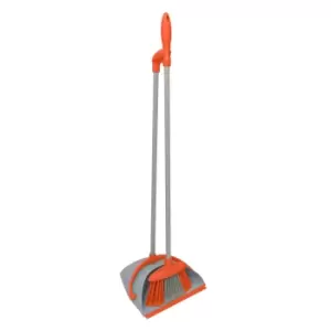 Image of Charles Bentley 'Brights' Lobby Dustpan & Brush Set Orange