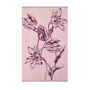 Image of Ted Baker Tulip Bath Sheet, Dusky Rose