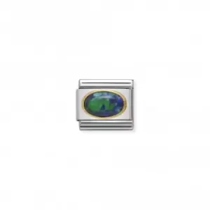 Image of Nomination Composable Classic Gold Green Opal Link 030502/26