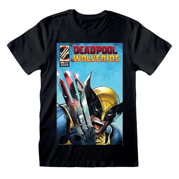 Image of Deadpool Deadpool & Wolverine - Wolverine Reflection T-Shirt Black S Men