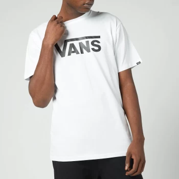 Image of Vans Mens Classic Crewneck T-Shirt - White/Black - S