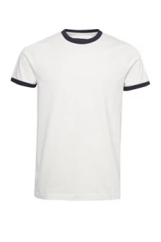 Image of Mens French Connection Frans Jersey Tipped T Shirt White