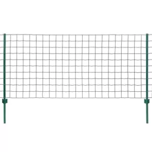 Image of Vidaxl Euro Fence Steel 20X0.8 M Green