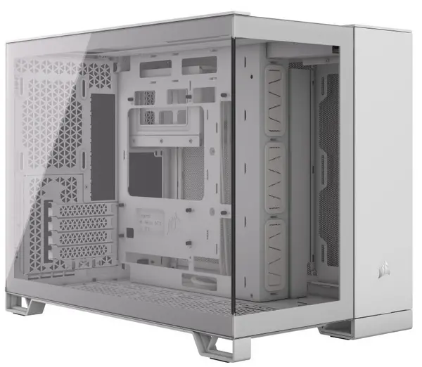 Image of CORSAIR 2500X Micro ATX Dual Chamber PC Case - White