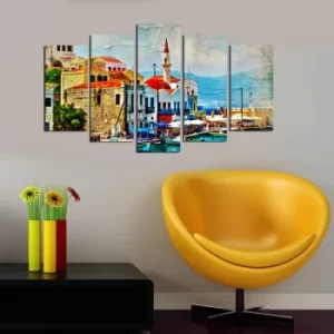 Image of 5MF-25 Multicolor Decorative MDF Painting (5 Pieces)