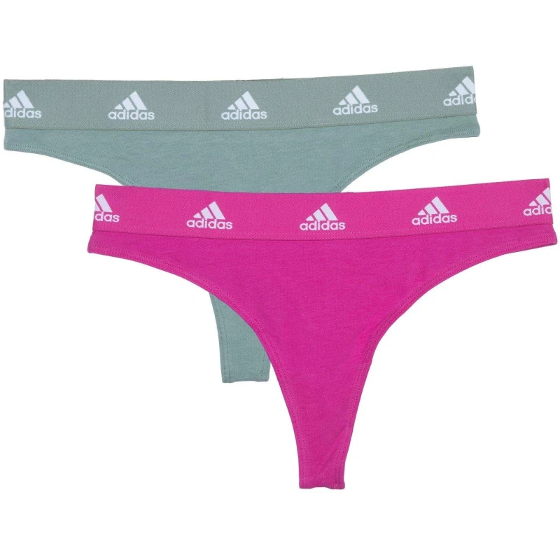 Image of adidas Active Comfort Cotton Thong 2-Pack Thong Briefs XL Multi 43501071470