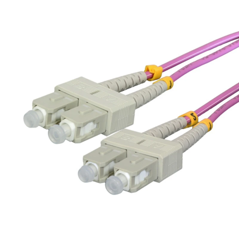Image of Cablenet 5m OM3 50/125 SC-SC Duplex Violet LSOH Fibre Patch Lead