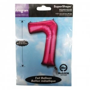 Image of Partymor Shape 7 Foil Balloon - Pink