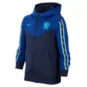 Image of Nike Chelsea Repeat Zip Up Hoodie Juniors - Blue