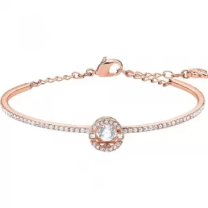 Image of Swarovski Sparkling Dance Clear Crystal Rose Gold Tone Bangle 5497483