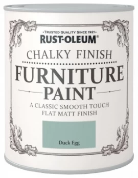 Image of Rust-Oleum Chalky Furniture Paint 750ml - Matt Duck Egg Blue