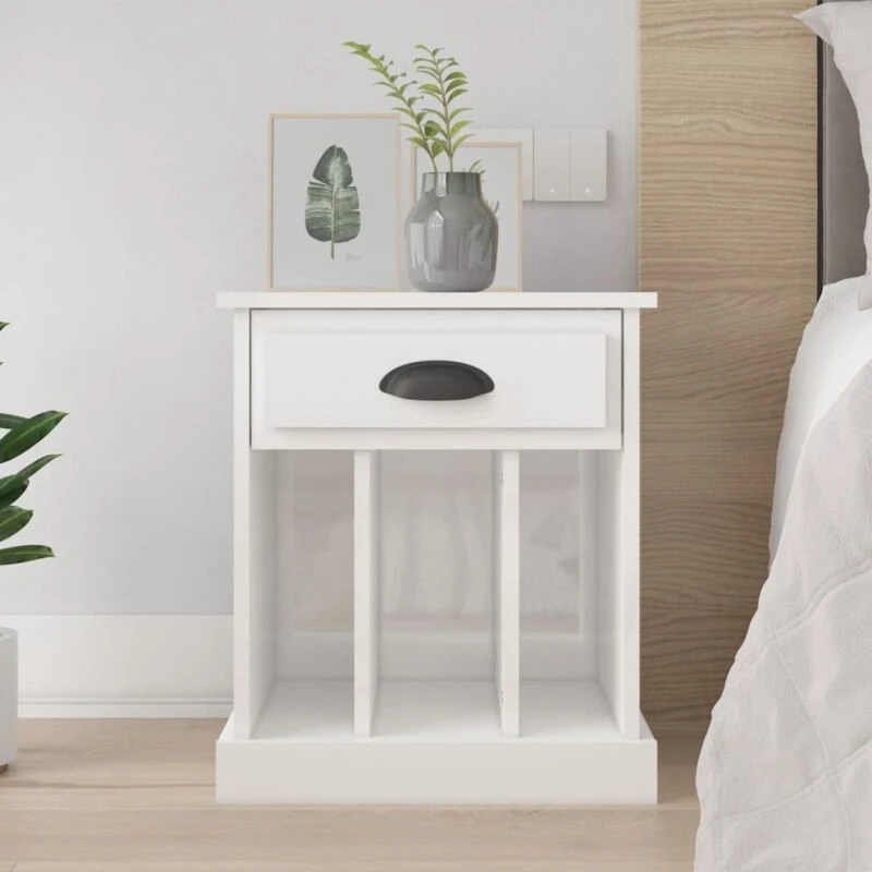 Image of VIDAXL Bedside Cabinet High Gloss White 43x36x50cm Vidaxl 8720845792381
